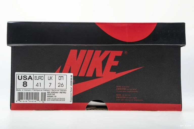 555088-115 OG Air Jordan Retro  High Blue 1 Moon 1009